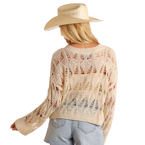 Women's Open Knit Sweater - Rock&Roll Denim
