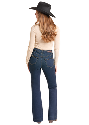 Metal Clasp HR Trouser - Rock & Roll Denim
