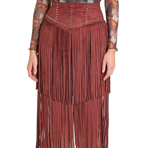 Women's Microsuede Fringe Skirt - Rock & Roll Denim