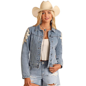 Women's Ivory Pleathr Fringe Jacket - Rock & Roll Denim