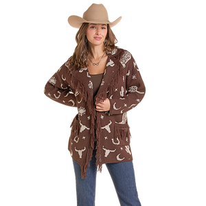 Western Cardigan w/Fringe - Rock & Roll