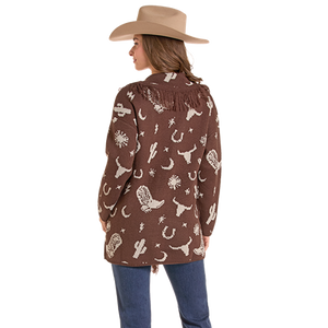 Western Cardigan w/Fringe - Rock & Roll