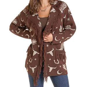 Western Cardigan w/Fringe - Rock & Roll