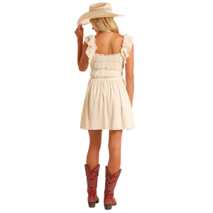 Women's Flouncy Gathered Dress - Rock & Roll Denim