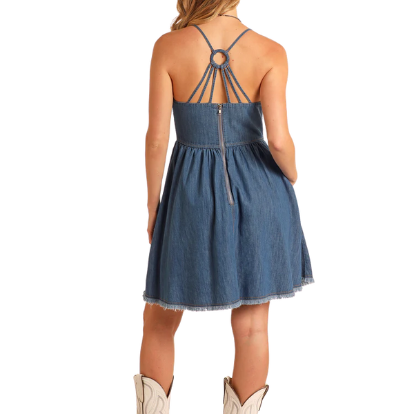 Women's Denim Mini Dress - Rock & Roll Demin