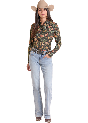 Tek Western Floral Print Shirt - Rock & Roll
