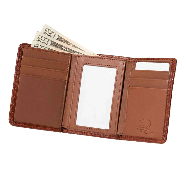 Bison Tri-Fold Wallet - Vintage Bison
