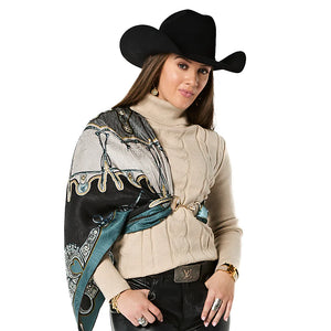 Snaffle Bit Scarf Buckle - Fringe Scarves