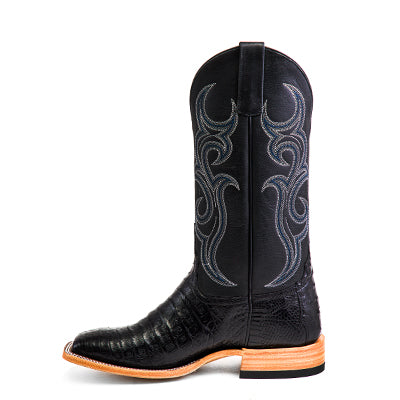 Black Caiman Boots - Top Hand Boots