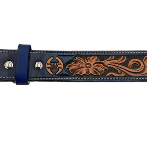 Hamley Floral Combo Straight Belt - Hamley Saddle Shop