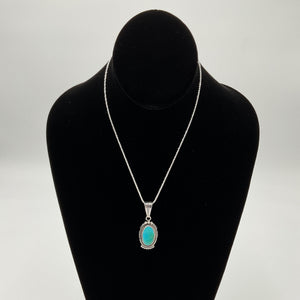 Navajo Oval Turquoise Necklace - Matt 925 Inc.