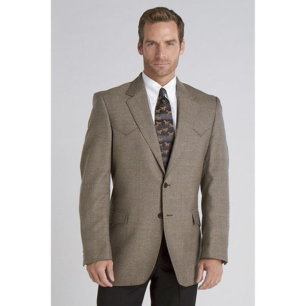 Men's Big and Tall Plano Brown Sport Coat  - Cripple Creek