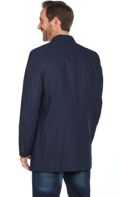 Men's Navy Plano Sport Coat - Sidran