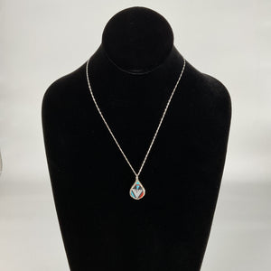 Zuni Inlay Teardrop Necklace - Matt 925 Inc.