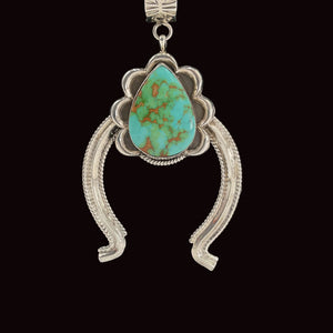 Navajo Turquoise Squash Blossom  Necklace - Matt 925 Inc.