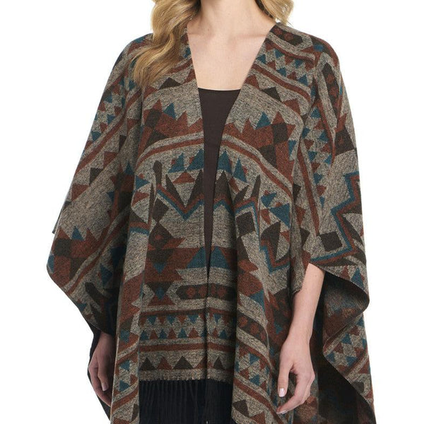 Poncho with Fringe - Sidran