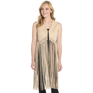 Women's Crop Vest with Fringe - Cripple Creek