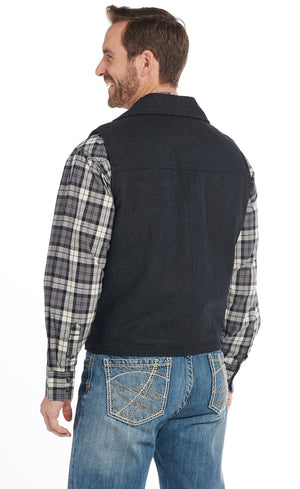 Men's Black Wool Vest - Cripple Creek