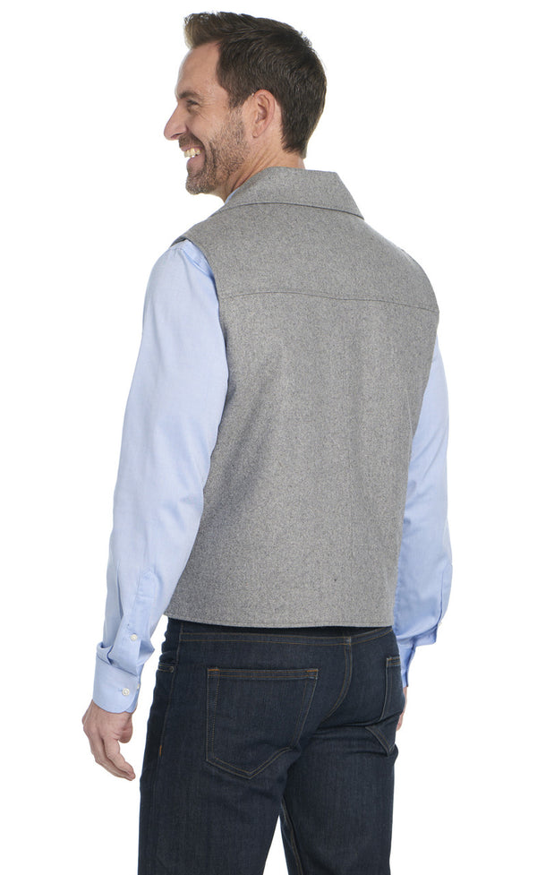 Men's Gray Wool Vest - Cripple Creek