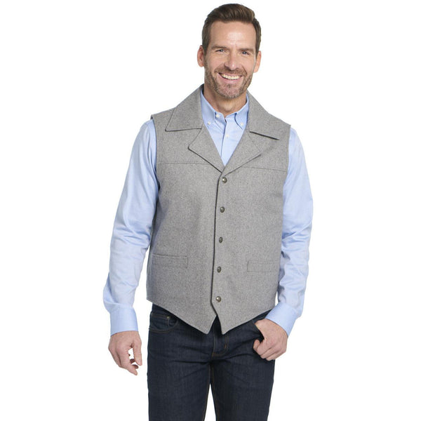 Men's Gray Wool Vest - Cripple Creek