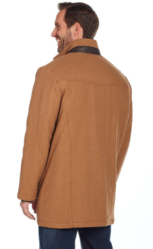 Men's Camel Colored Wool Coat - Cripple Creek