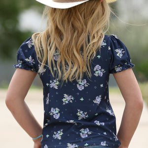 Girl's S/S Floral Print Shirt - Cruel