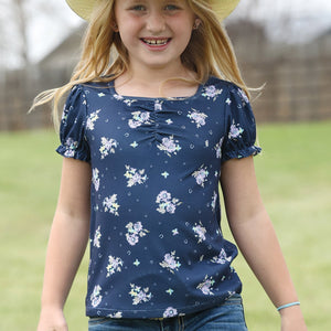 Girl's S/S Floral Print Shirt - Cruel