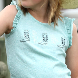 Girl's Boots Embroidery Tank - Cruel
