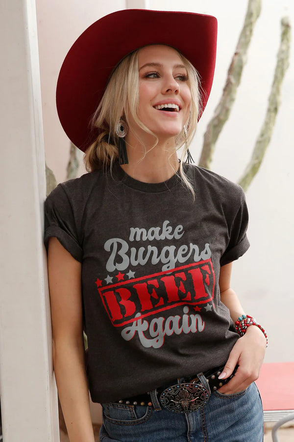 Women's Make Burger Beef Again Tee - Cinch