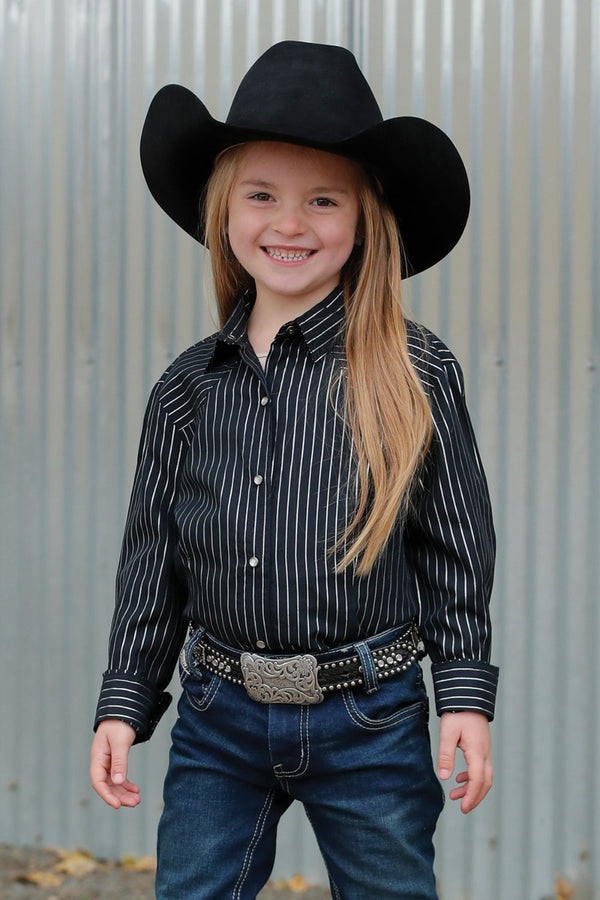 Girls Striped Black Western Shirt - Cruel Girl