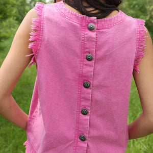 Women's Button Back Tank - Cruel Girl