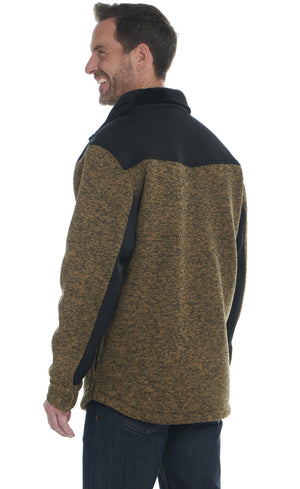 Men's Two-Toned Knit Jacket - Cripple Creek