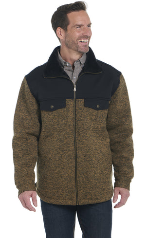 Men's Two-Toned Knit Jacket - Cripple Creek