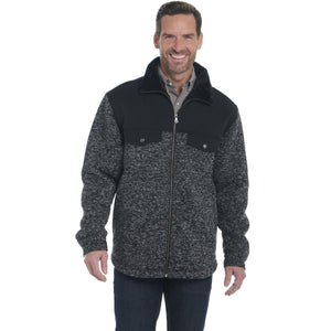 Men's Two-Toned Knit Jacket - Cripple Creek