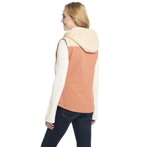 Women's Two Toned Hooded Vest - Cripple Creek