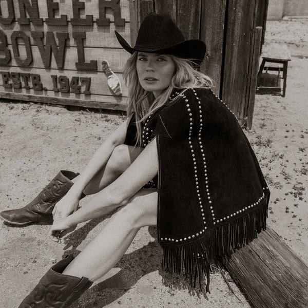 Midnight Special Studded Cape - Western & Co.