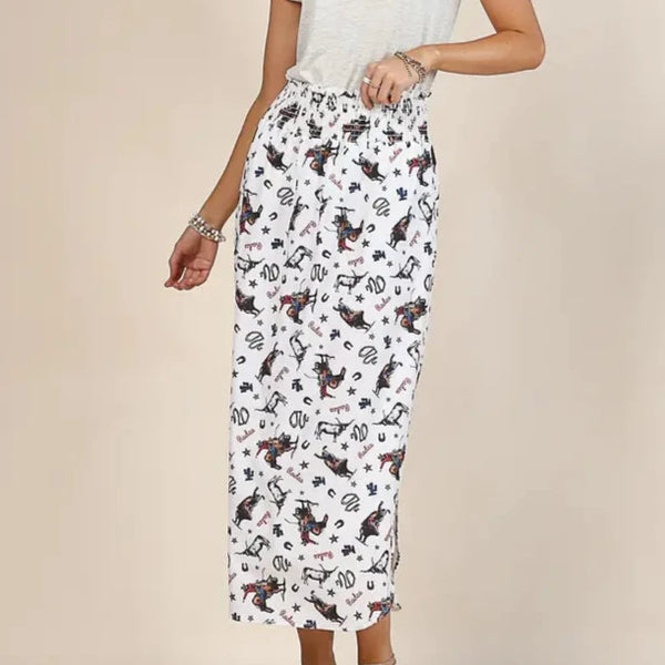 Cowboy Print Maxi Skirt - Avery