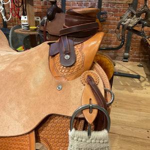 Hamley Saddle W-197 Wade Basket Stamp