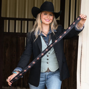 Cross Me Black Twilly - Fringe Scarves
