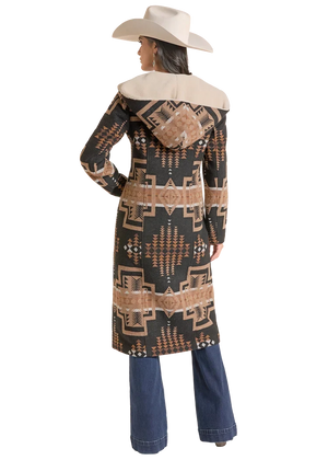 Aztec Long Coat With Hood - Panhandle Slim