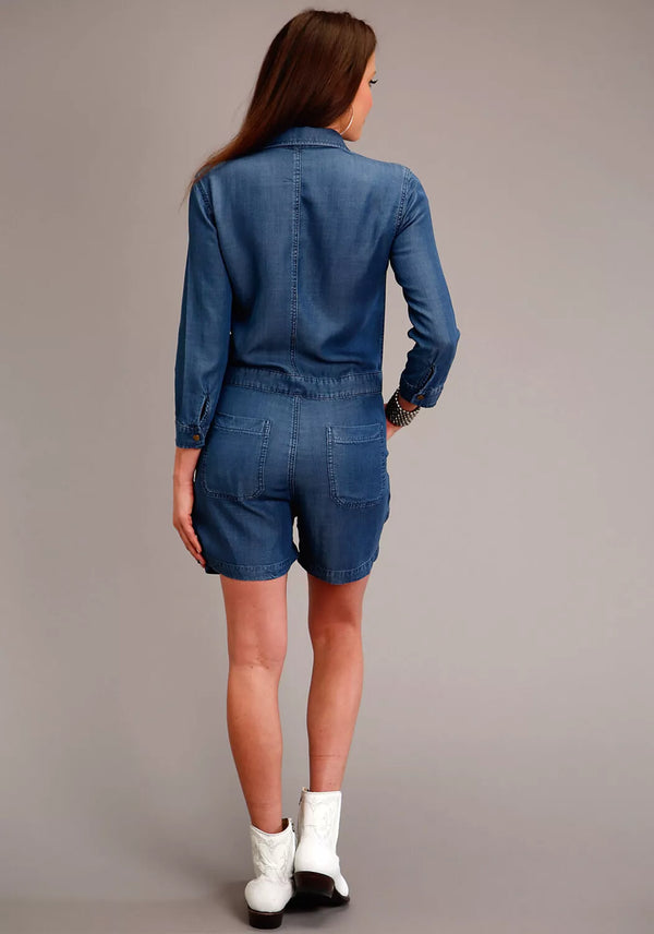 Denim Short Denim Romper - Stetson