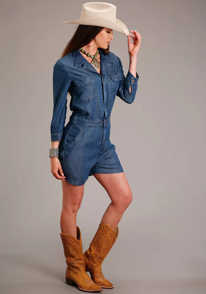 Denim Short Denim Romper - Stetson