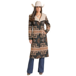 Aztec Long Coat With Hood - Panhandle Slim