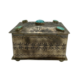 Flower Box with Turquoise - J. Alexander