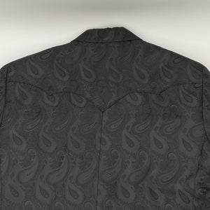 Men's Paisley Style Black Sports Coat - Circle S
