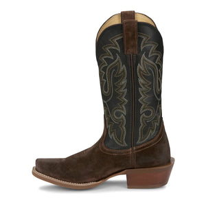Men's Cowboy Town Chocolate Suede Boot - Justin