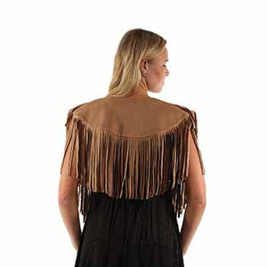 Women's Short Fringe Shawl - Scully