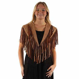 Women's Short Fringe Shawl - Scully