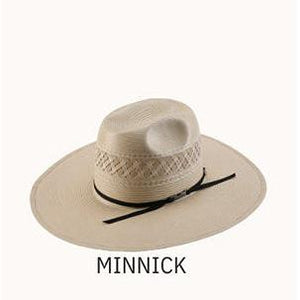Two Tone Minnick Fancy Vent Straw - American Hat Co.