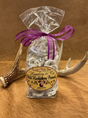 White Chocolate Huckleberry Pretzels
